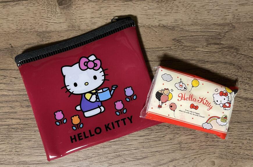 キャンドゥ、KT 4P プリントティッシュ25・ミニフラットポーチ KT ニュースタンダード商品画像