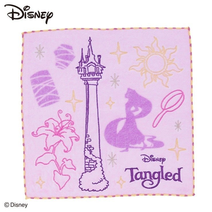 しまむら公式 ミニタオルハンカチ(Disney)パープル