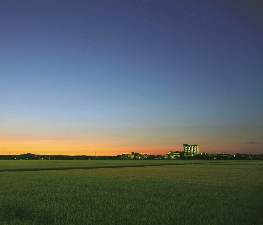 田園風景に囲まれたあわら温泉