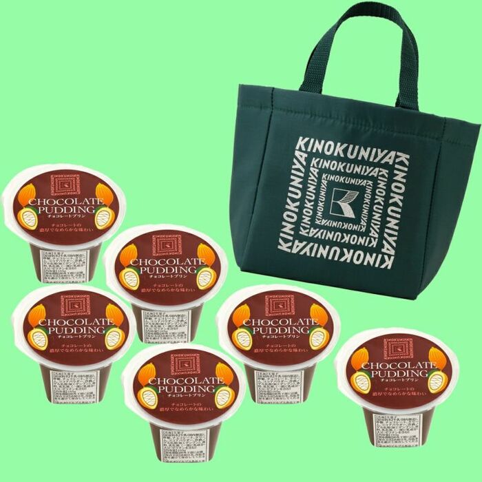 ミニ保冷バッグ・チョコレートプリン6個入りセット