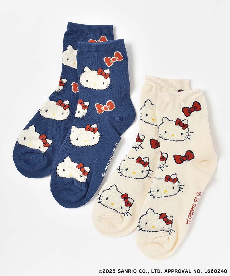 出所：ブルーブルーエ公式　ハローキティおかおマシュマロソックス