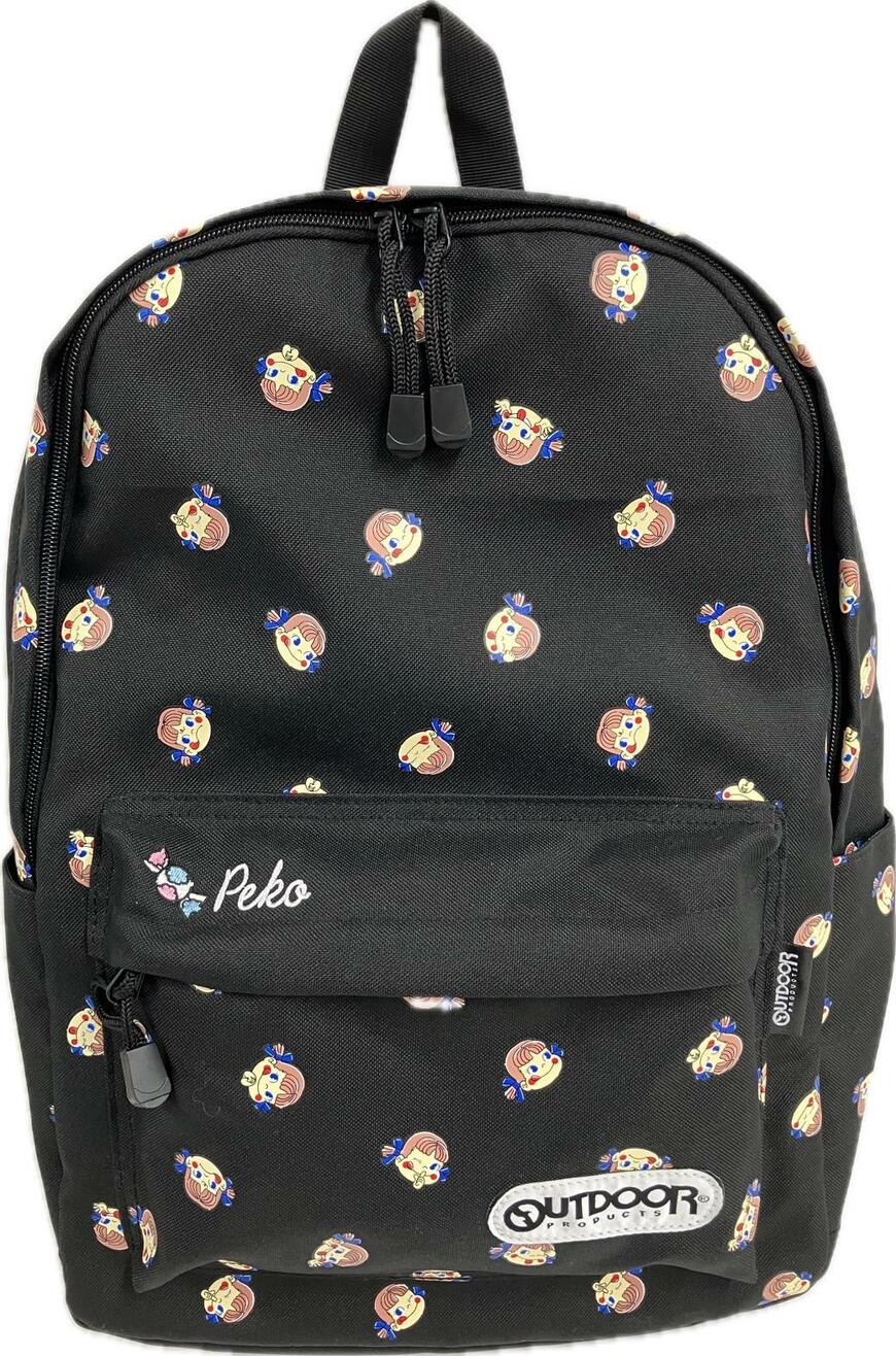 出所：不二家「【不二家】いろいろな表情のペコちゃんが楽しめるかわいいデザイン！Peko×OUTDOOR PRODUCTS 限定アイテム発売」（PRTIMES）