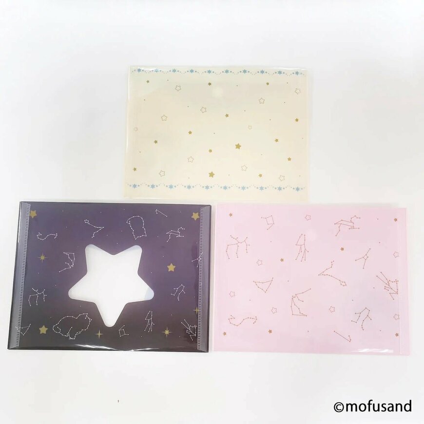 ワッツ公式 mofusand ボタン付きA6クリアファイル(横型)