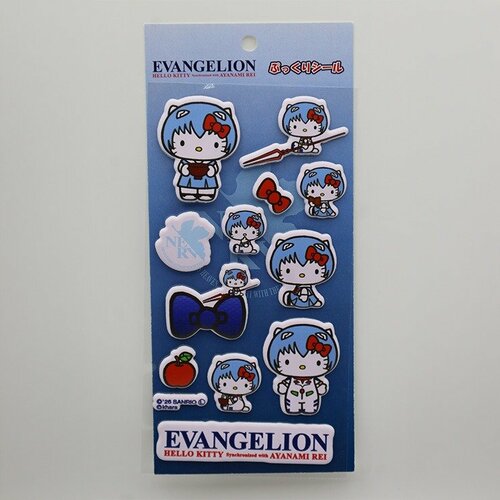 レイちゃんフォルムの「EVANGELION×HELLO KITTYシール（レイ）」（539円）
