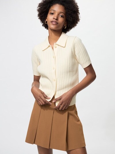 ユニクロ公式オンラインストア リブポロカーディガン/半袖