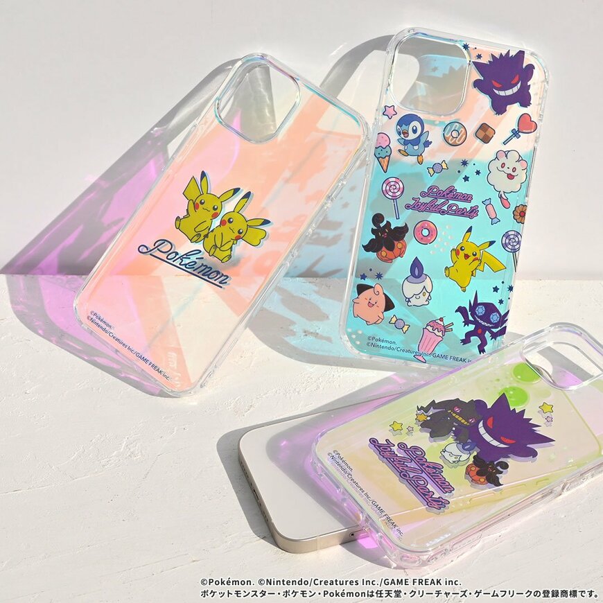 出所：Hamee『黄ばみにくく、衝撃に強いスマホケース「HIGHER」。キラキラのオーロラカラーから『ポケットモンスター』のデザインケースが新発売』©Pokémon. ©Nintendo/Creatures Inc./GAME FREAK inc.