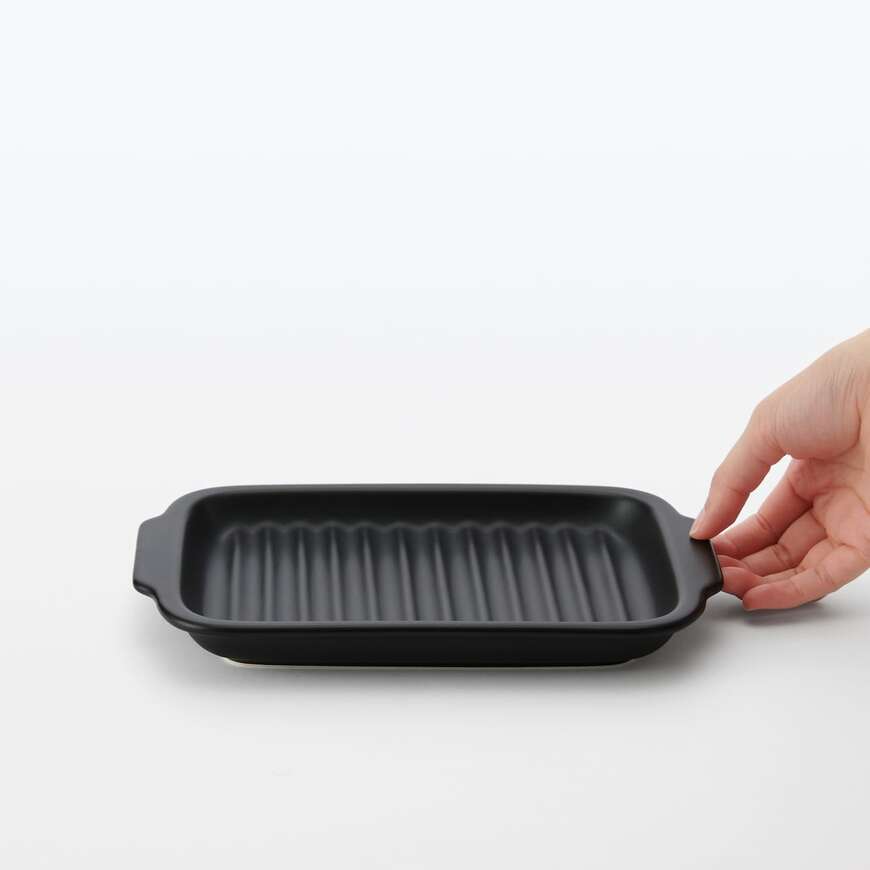 出所：無印良品公式　萬古焼　グリルプレート