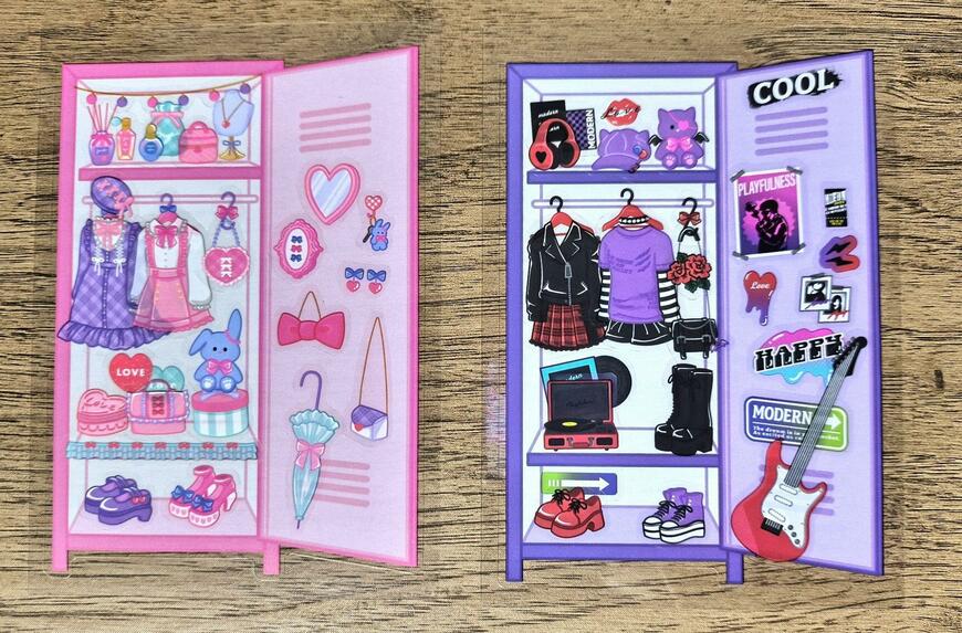 筆者撮影（キャンドゥ、カスタムシール　ロッカー柄）