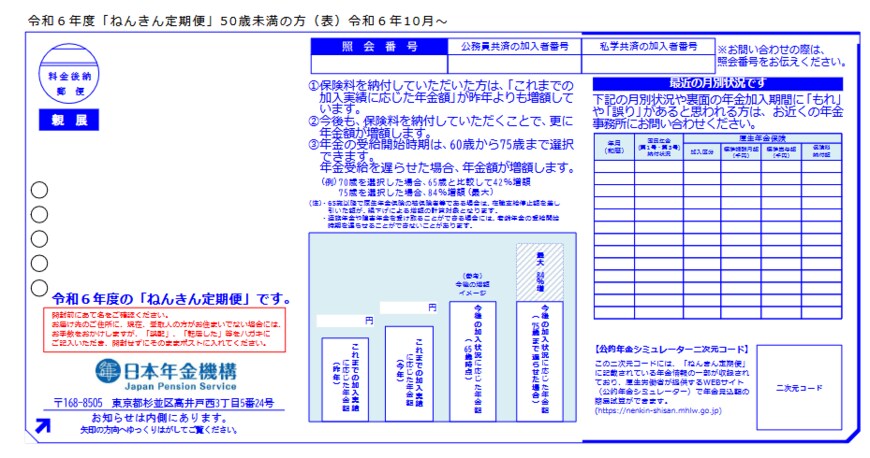 ねんきん定期便