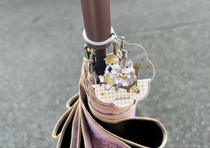 セリア、mofusandアクリルアンブレラチャーム画像