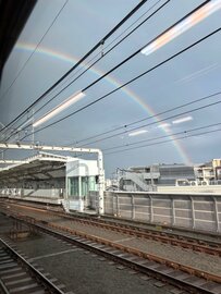 田園都市線で車掌が「独り言」をアナウンス　知らされた「虹」の景色に感動