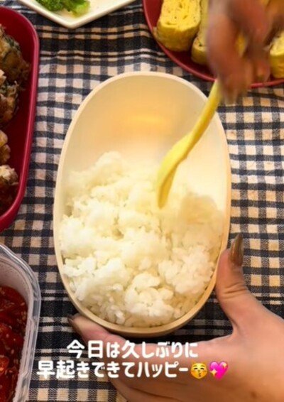 早起きして作る「豚こま大葉チーズ弁当」