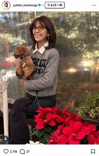 柏木由紀子のInstagram投稿