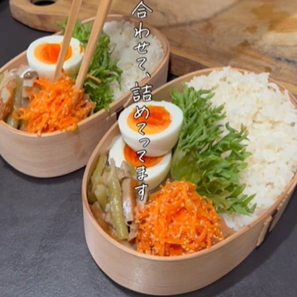 【夫弁当】溢れそうなほど大きな〈照り焼きチキン弁当〉色鮮やかな副菜が詰まった華やかで素敵な出来栄えに注目！