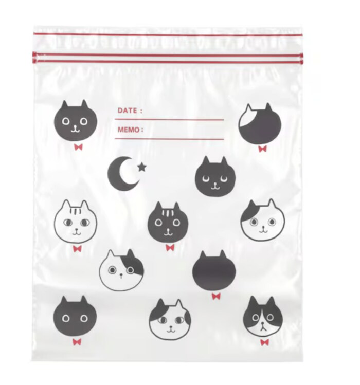 可愛さと実用性を兼ね備えた「ネコ柄フリーザーバッグ」新登場