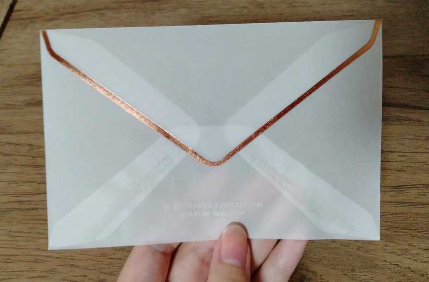 筆者撮影（セリア、レターセット 4セット シール付 ウィリアム・モリス）