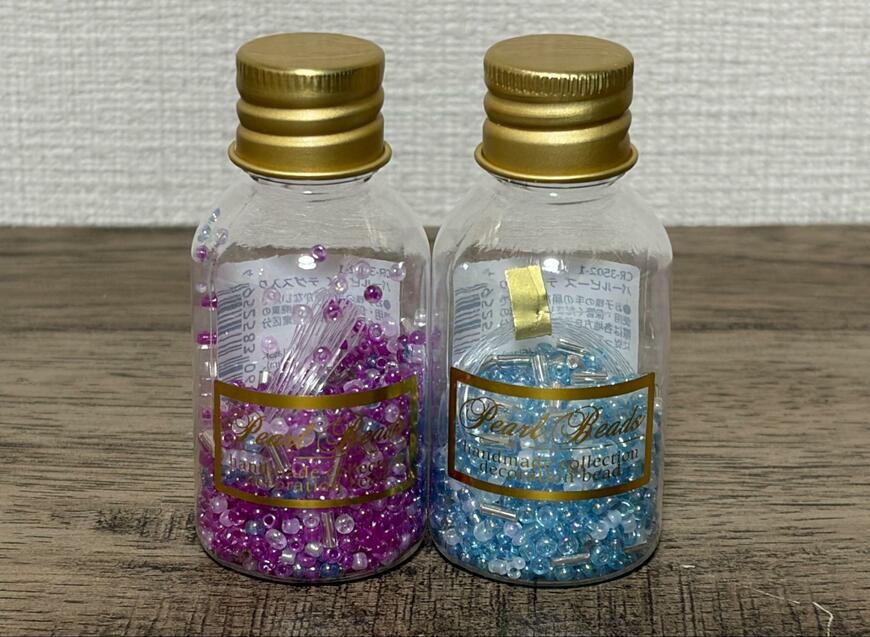 筆者撮影（セリア、パールビーズ テグス入り）