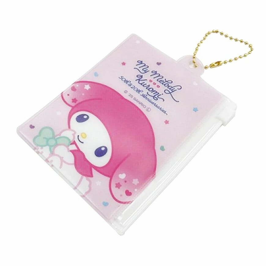 ワッツ公式 sanrio メロクロバースデーチェーンファスナーケース