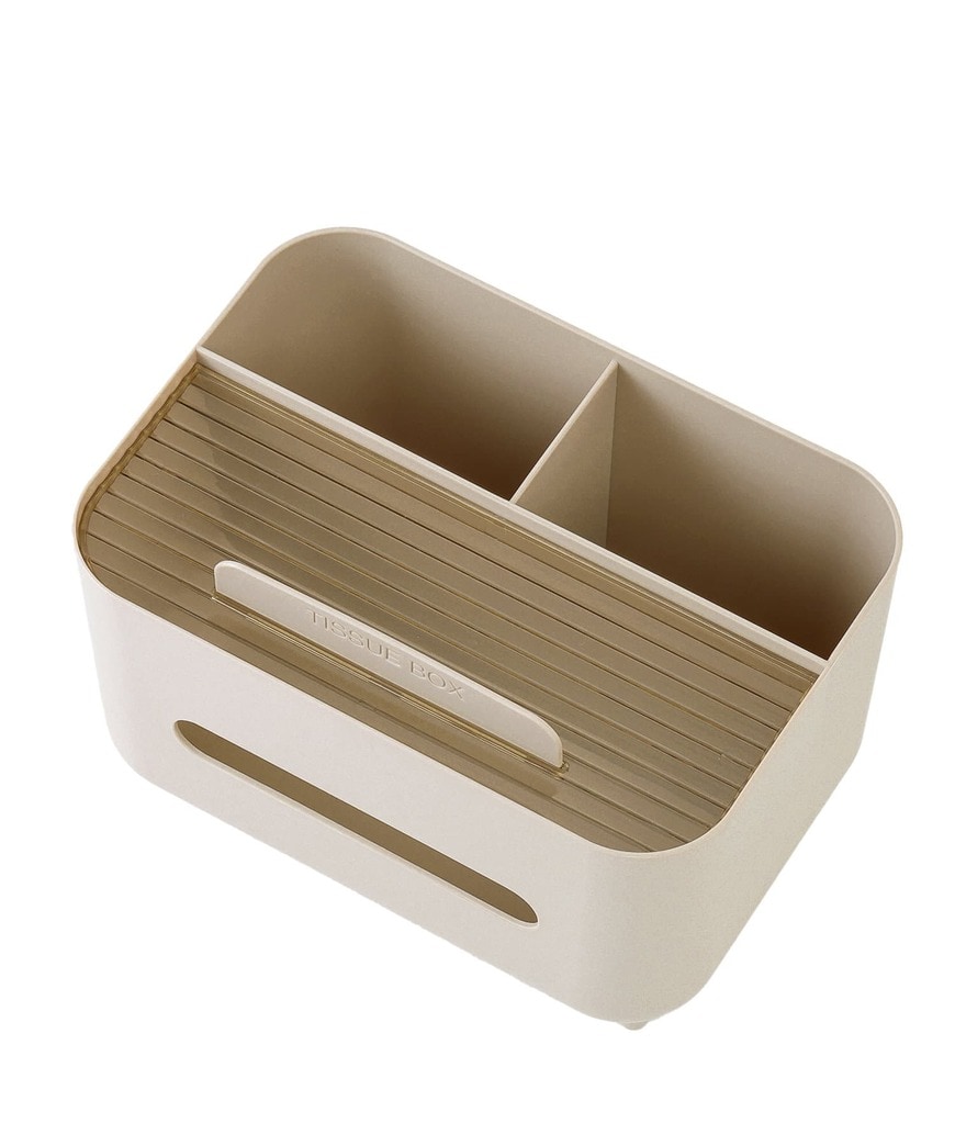 3COINS公式　収納付きティッシュケースボックス　画像