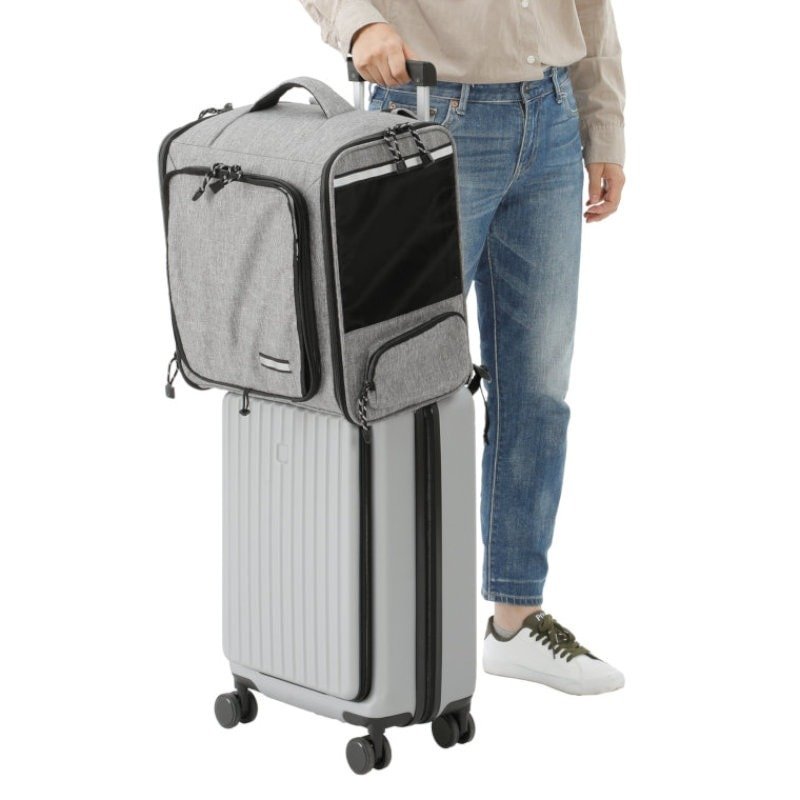 コメリ公式 Petami ケージにもなるペットリュック 4WAY グレー