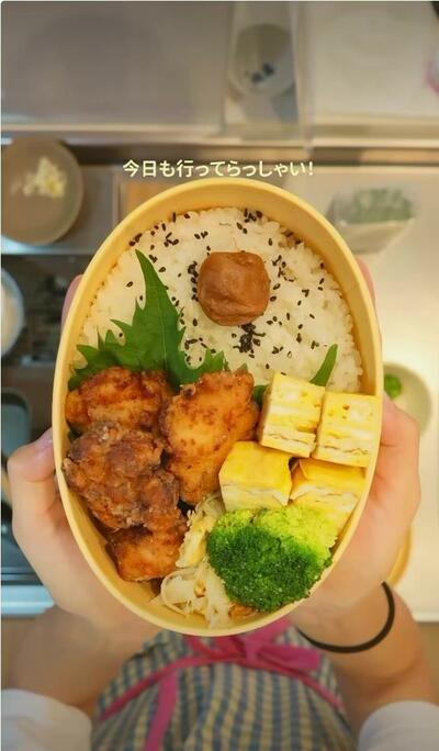 完成した「夫のお弁当」