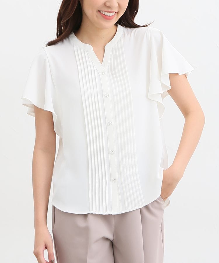 出所：ハニーズ公式通販 ピンタックブラウス