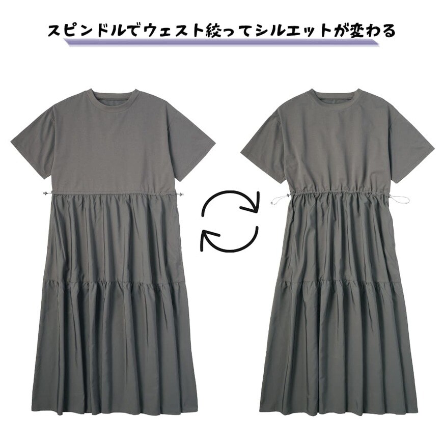 出所：ワークマン公式　レディースニュートラルフレアワンピース