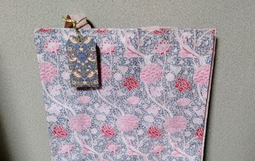 筆者撮影（セリア、ラッピング用 ペーパータグ 10P ウィリアム・モリス）