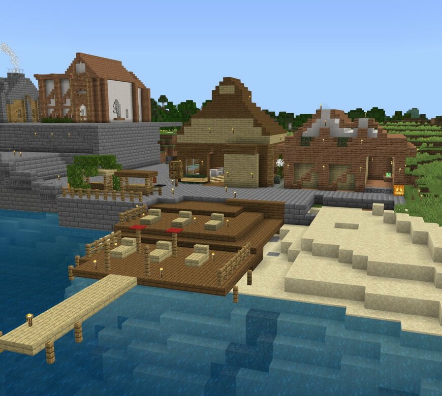 マインクラフトのプレイ画面