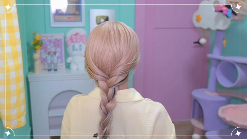 おしゃれ三つ編みヘアの完成