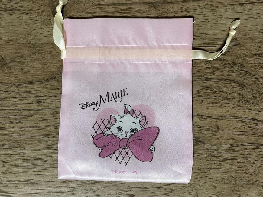 セリア、〈おしゃれキャット〉サテンリボン巾着撮影画像