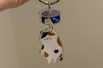 キャンドゥ、9398 揺れるアクリルキーホルダー ねこ商品画像