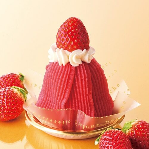 濃い苺のモンブラン