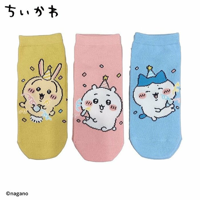 「レディース 3足組スニーカーインソックス（ちいかわ）」