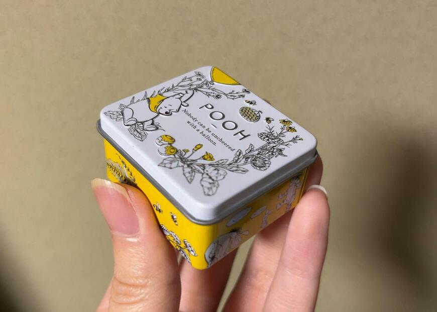 筆者撮影（セリア、プー＆フレンズ ミニミニ缶ケース）