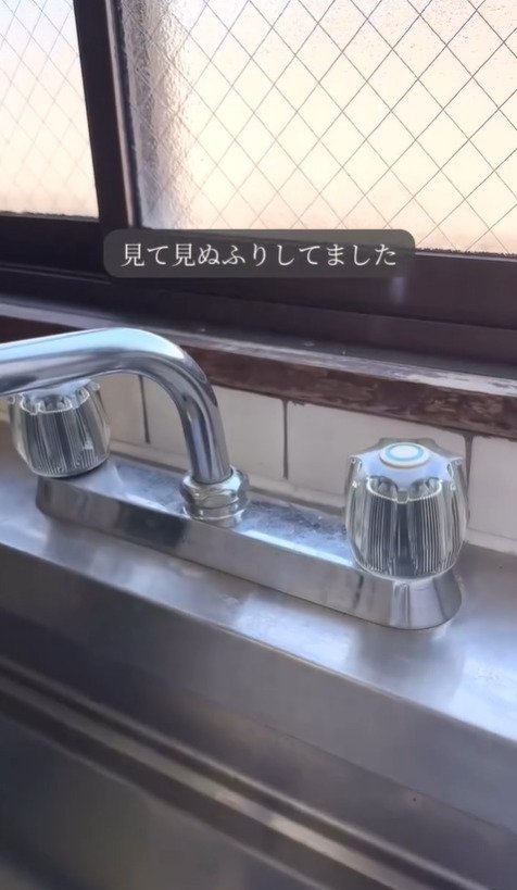 【築35年アパート】「水アカすっきり取れた！」汚れでくすんだキッチンが研磨剤入り洗剤でピカピカに