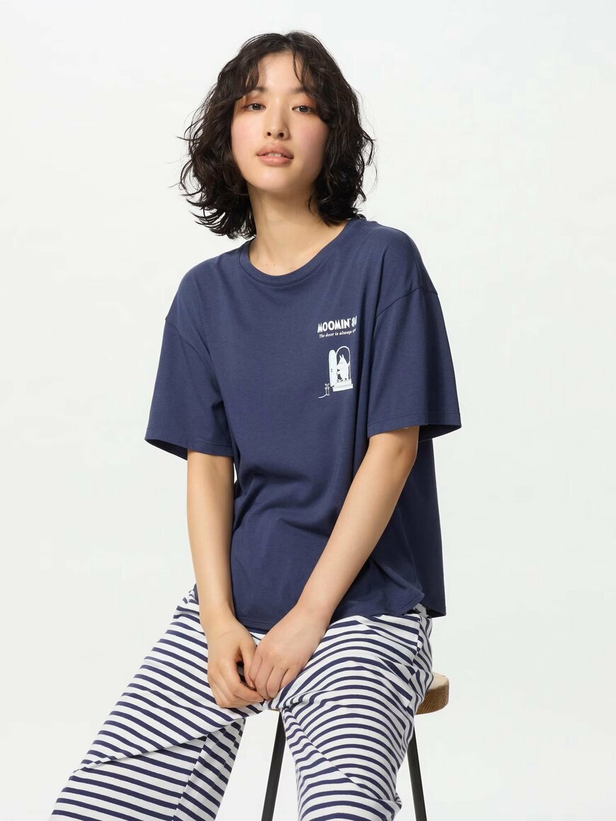 出所：ユニクロ公式　ムーミン ラウンジセット／半袖