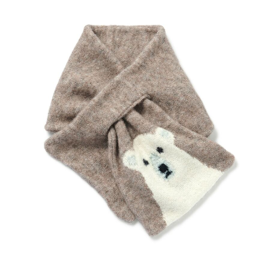 出所：無印良品ネットストア 再生ポリエステル混　のびのび　動物マフラー（キッズ）