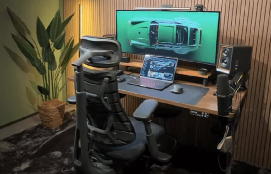 【デスクツアー】30代パパが100万円以上かけて理想の部屋作り→作業効率重視で揃えたガジェットのセンスが良すぎる！