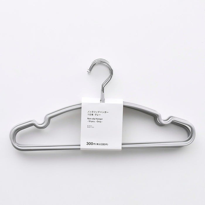 出所：ダイソー公式　ノンスリップハンガー（10本、GY）
