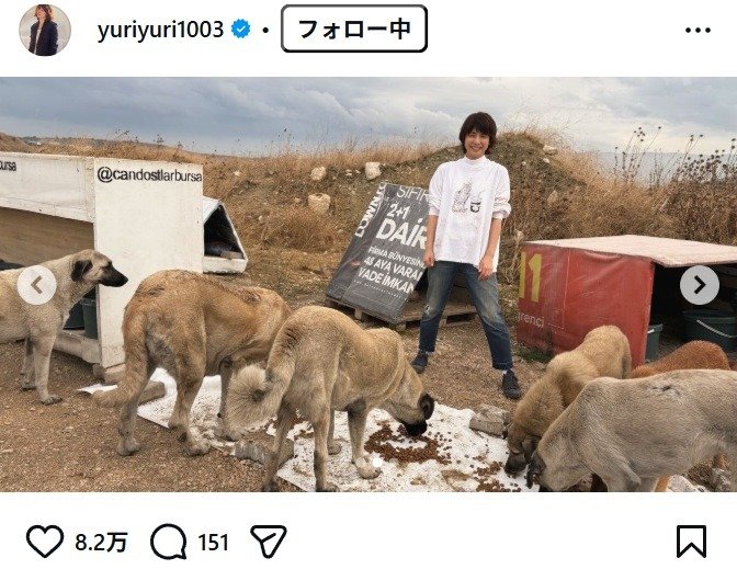 出所：石田ゆり子のInstagram（＠yuriyuri1003）　参照日：2026年3月16日