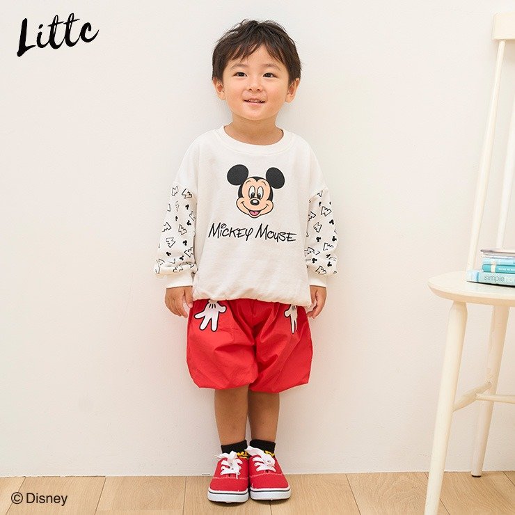 しまむら公式　キッズ トレーナー（110～130cm・LITTC）ミッキー