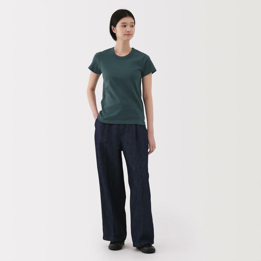 無印良品 婦人 涼感汗じみしにくいクルーネック半袖Ｔシャツ商品画像