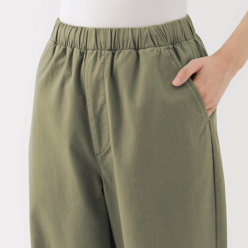 無印良品公式 婦人 洗いざらし コットンイージーテーパードパンツの