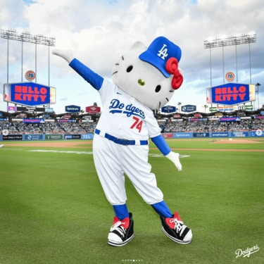 ユニフォーム姿のハローキティが可愛すぎる！MLBドジャースとコラボ