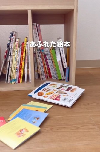 変身前の絵本棚