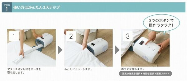 カンタン操作で迷わずサッと使用できる