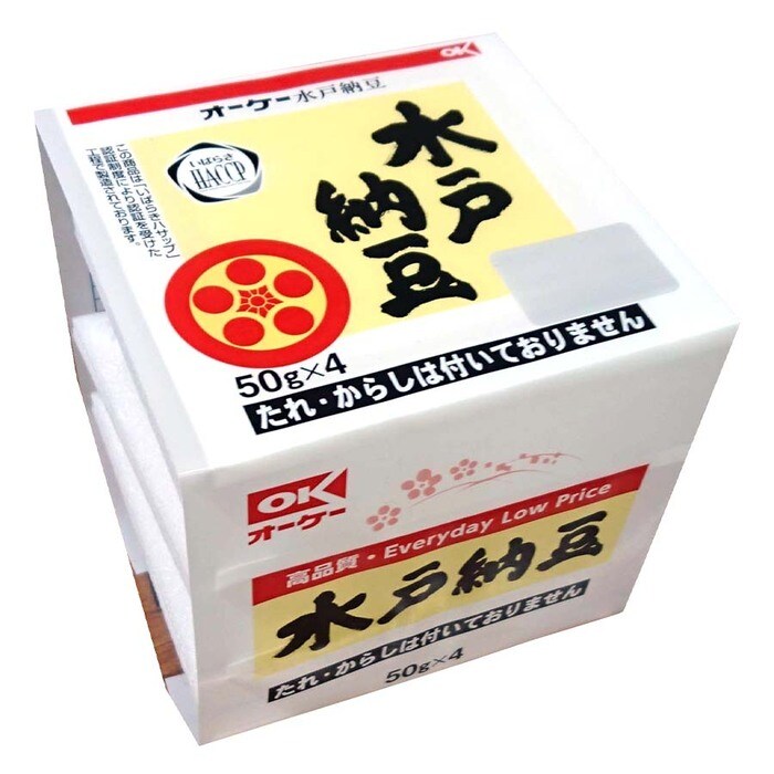 オーケー 水戸納豆 50g×4 たれ・からし無