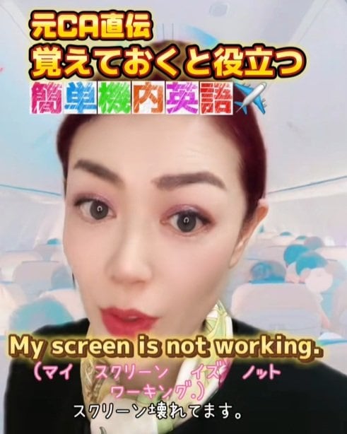 出所：akko_san_dayo「外資系エアラインあるある。スクリーン壊れてること結構ない！？」