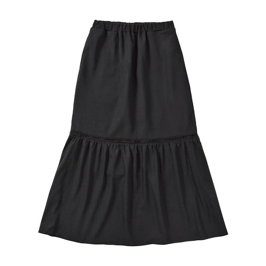 出所：ワークマン公式オンラインストア レディースリネンライクソロナ(R)ハシゴレーススカート